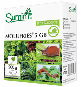 SUMIN Molufries 5 GB na ślimaki w ogrodzie 200 g 