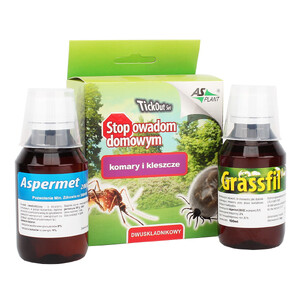 ASPLANT Tickout set - silny środek, oprysk na komary i kleszcze 2x 50 ml