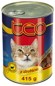 PUPIL FOODS Karma mokra dla kotów - drób 0,415kg
