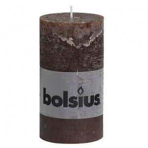 BOLSIUS Świeca pieńkowa RUSTIC 130/68 mm ciemnobrązowy