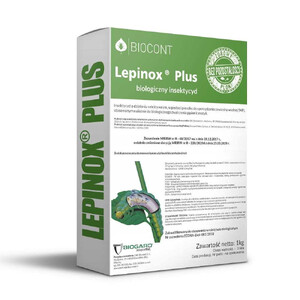 BIOCONT Lepinox Plus 1kg  do zwalczania ćmy bukszpanowej i innych gąsienic