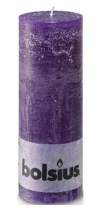 BOLSIUS Świeca pieńkowa RUSTIC 190/68 mm fioletowy