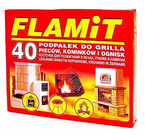 Podpałka do grilla biała FLAMIT 40
