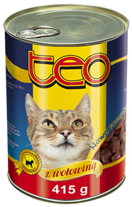 PUPIL FOODS Karma mokra dla kotów - wołowina 0,415kg