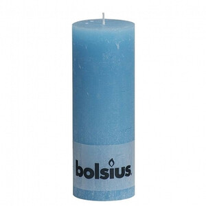 BOLSIUS Świeca pieńkowa RUSTIC  190/68 mm aqua