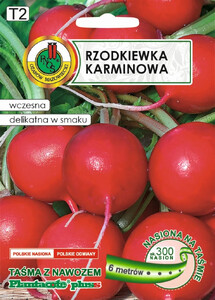 PNOS Rzodkiewka Karminowa - Nasiona na taśmie z nawozem