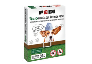 FEDI Obroża przeciw pchłom i kleszczom dla średnich psów 