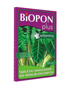 BIOPON Tabletki nawozowe plus do zielonych z witaminą 20szt