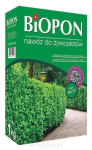 BIOPON Nawóz do żywopłotów granulat 1kg