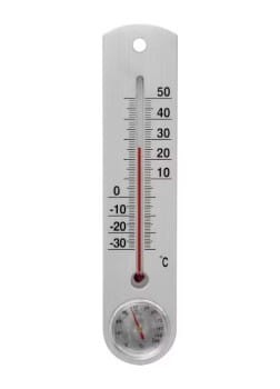 BROWIN Termometr/Higrometr. zew./wew. plastik. srebrny 250/55mm 025309