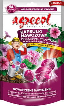 AGRECOL Ferticaps kapsułki  nawozowe do surfinii, pelargonii oraz innych kwiatów ogrodowych 14 szt. 