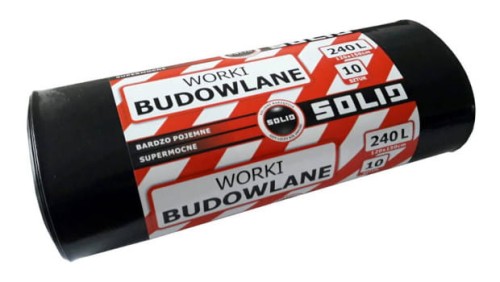 SOLID Worki budowlane LDPE 240l 10 szt.