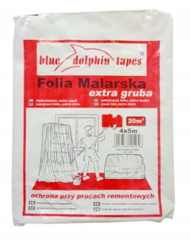 BLUE DOLPHIN Folia malarska Extra Gruba 4x5m (20m2)