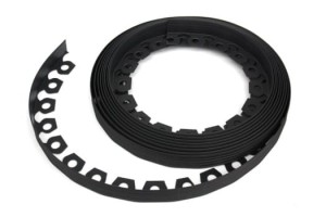 GARDENER Obrzeże trawnikowe 10m + kotwy Czarny 4 cm