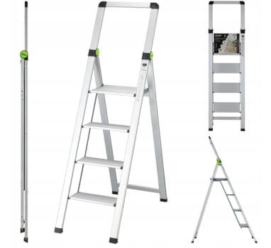 STALCO Drabina składana slim 4-stopniowa z uchwytem S020140513