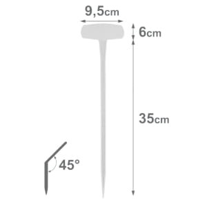 AMMA Tabliczka do opisywania roślin 9,5 x 6 cm z nóżką 35 cm