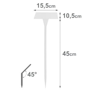 AMMA Tabliczka do opisywania roślin 15,5 x 10,5 cm z nóżką 45 cm