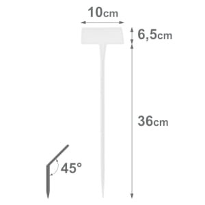 AMMA Tabliczka do opisywania roślin 10 x 6,5 cm z nóżką 36 cm