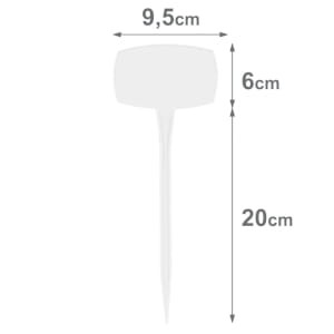 AMMA Tabliczka do opisywania roślin 9,5 x 6 cm z nóżką 20 cm