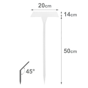 AMMA Tabliczka do opisywania roślin 20 x 14 cm z nóżką 50 cm