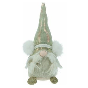Świąteczny krasnal dekoracyjny 39cm złoty