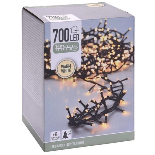Świąteczne lampki choinkowe 700 LED ciepłe białe światło