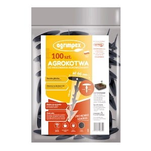 AGRIMPEX Agrokotwa do mocowania agrowłókniny czarna 100szt