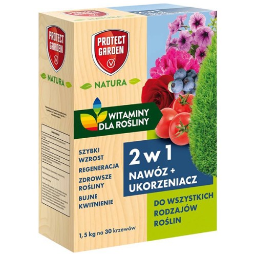 Nawóz i Ukorzeniacz Protect Garden 2w1 uniwersalny 1,5 kg