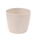 Lamela Osłonka na doniczkę Magnolia Eco Wood Jumper 22cm biała