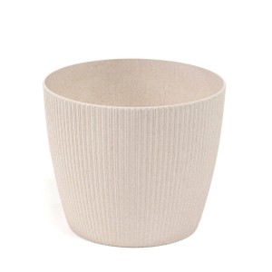 Lamela Osłonka na doniczkę Magnolia Eco Wood Jumper 22cm biała