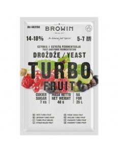 Browin drożdże gorzelnicze Turbo Fruit 5-7 dni 40g