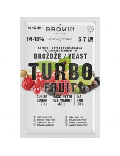 Browin drożdże gorzelnicze Turbo Fruit 5-7 dni 40g