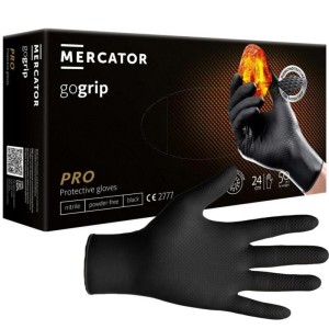 Mercator Rękawice nitrylowe GoGrip r. L czarne
