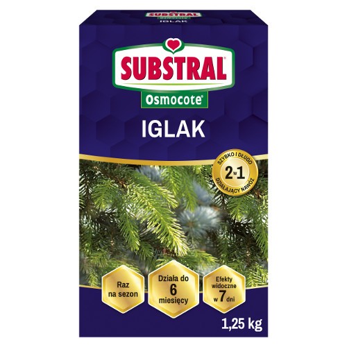 SUBSTRAL Osmocote 2w1 do iglaków  i roślin kwaśnolubnych 1,25kg 