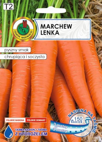 PNOS Marchew Jadalna Lenka - Nasiona na taśmie z hydrożelem