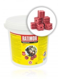 Ratimor Bromadiolon wiadro 3kg/20g kostka