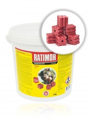 Ratimor Bromadiolon wiadro 3kg/20g kostka