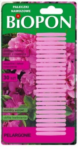 BIOPON Pałeczki nawozowe do pelargonii 30 szt