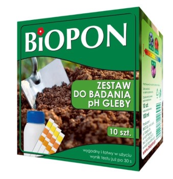 Biopon zestaw do badania pH gleby, kwasomierz 10 sztuk