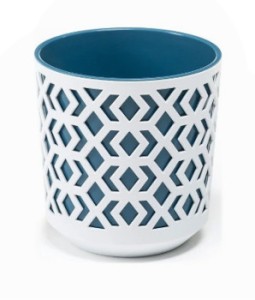 LAMELA Doniczka AZTEK 140 - k/biały + w/morski