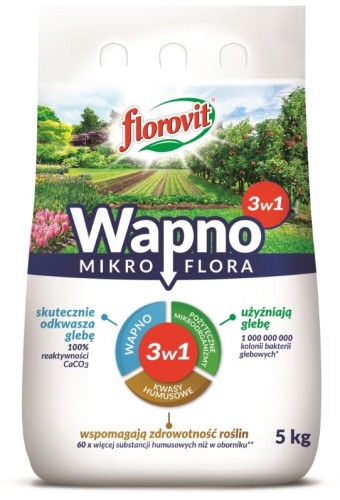 FLOROVIT WAPNO MIKROFLORA 3W1 5 KG