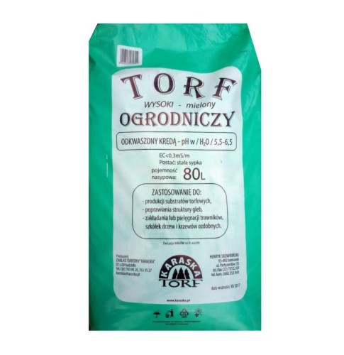 KARASKA Torf ogrodniczy odkwaszony 80l