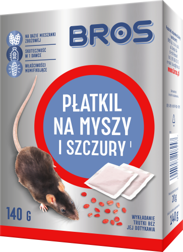 BROS Płatkil na myszy i szczury 140 g