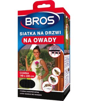 BROS Siatka na drzwi 140x220 Czarna 
