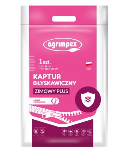AGRIMPEX KAPTUR OCHRONNY  BŁYSKAWICZNY ZIMOWY PLUS 100x140cm 1 SZT