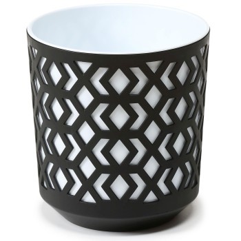 LAMELA Doniczka AZTEK 140 - k/czarny+ w/biały