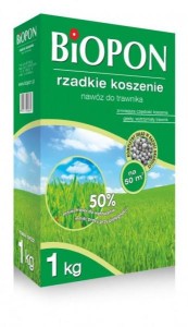 BIOPON Nawóz do trawnika rzadkie koszenie 1kg