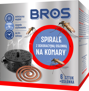 BROS Spirale na komary z dekoracyjną osłonką stalową 6 szt.