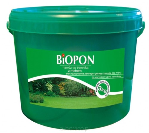 BIOPON Nawóz do trawnika z mchem granulat 3kg