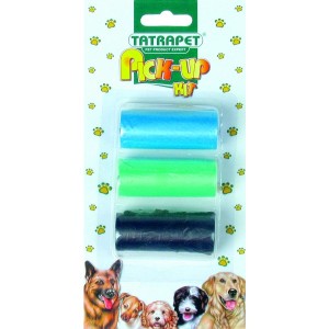 Biodegradowalne worki na odchody psa, 3 rolki/15 szt, Tatrapet